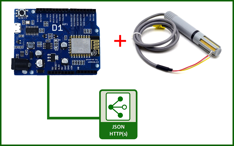 esp8266 and am2315 post json data json