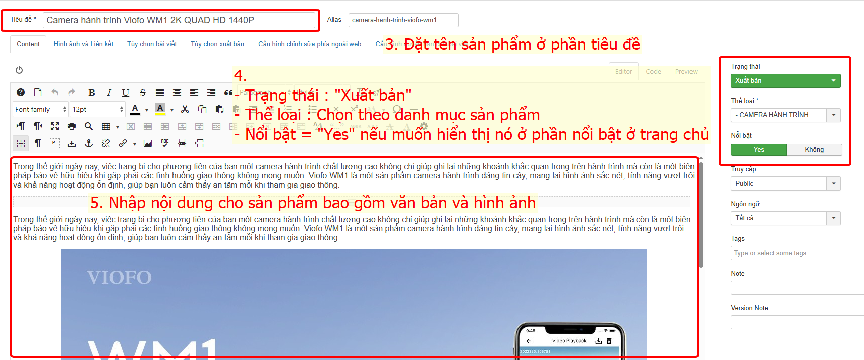 huong dan dang bai gioi thieu san pham 4